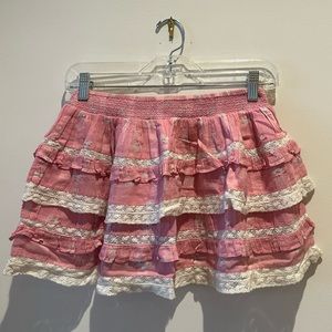 LoveShackFancy Floral Tiered Mini skirt size 10 (kids)